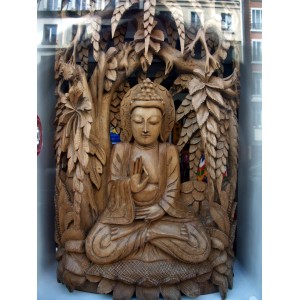 Statue en bois de Bouddha